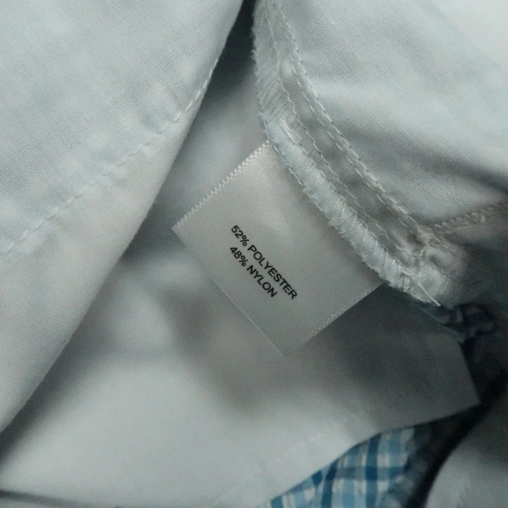 Peter Millar Shorts Men 40 Blue Plaid Performance Chino‎ Seersucker Lightweight